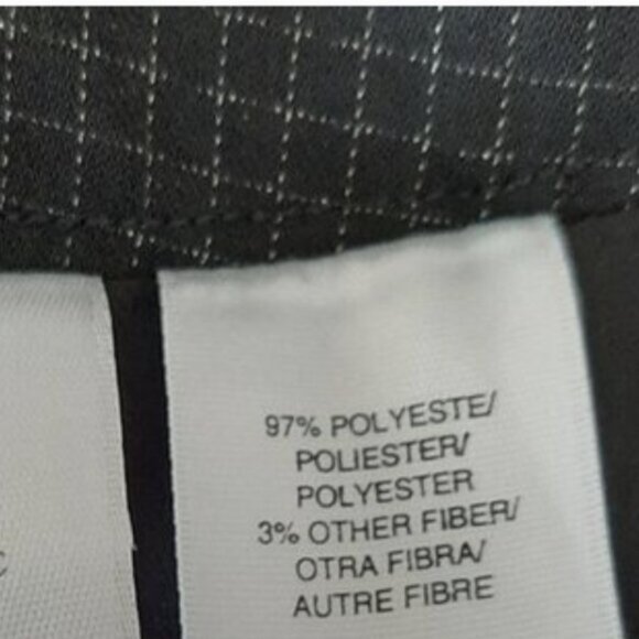 AK ANNE KLEIN / Classic Grid Check Knee Length Pencil Skirt Black Sz 10 - Picture 11 of 11